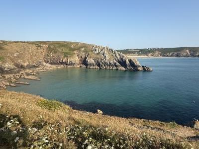 La baie des Trépassés vue du port du Vorlen
