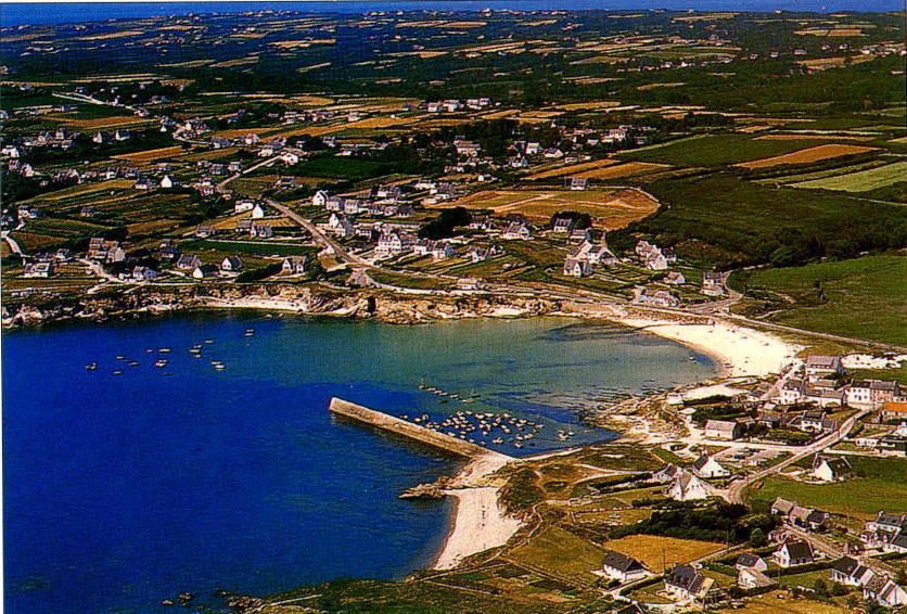 Vue par avion de la plage du Loc'h