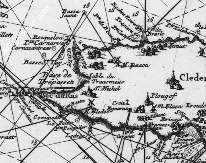 Carte ancienne du Cap Sizun n°1 