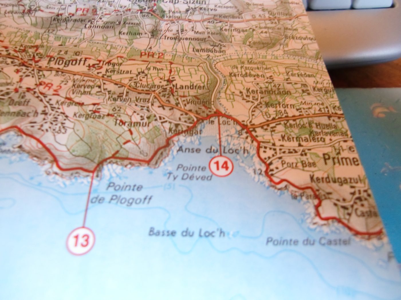 Carte  IGN anse du loch 