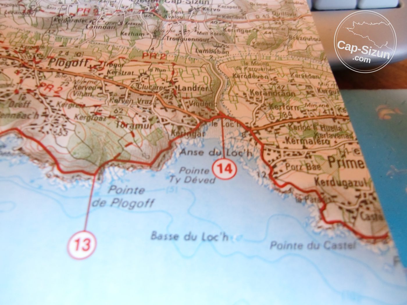 Carte  IGN anse du loch 