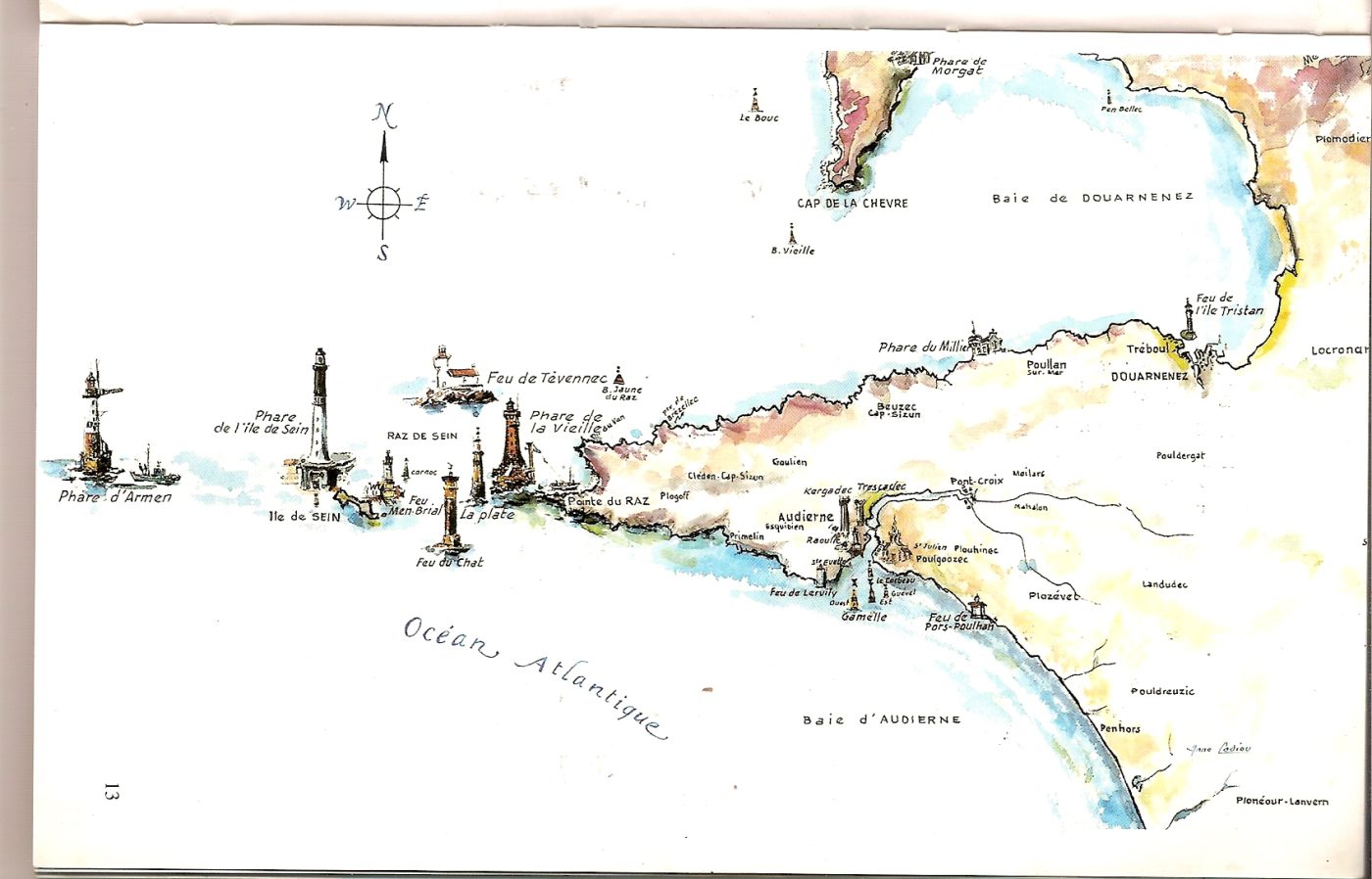 Phares et feux de navigation:chaussée de Sein et raz de Sein